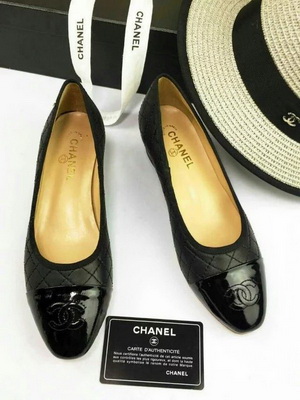 CHANEL Shallow mouth flat shoes Women--013